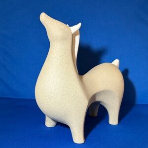 Modern Cream Horse Sculpture-Ceramic Menagerie Series- Humphrey